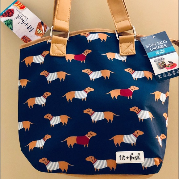 dachshund insulated lunch bag
